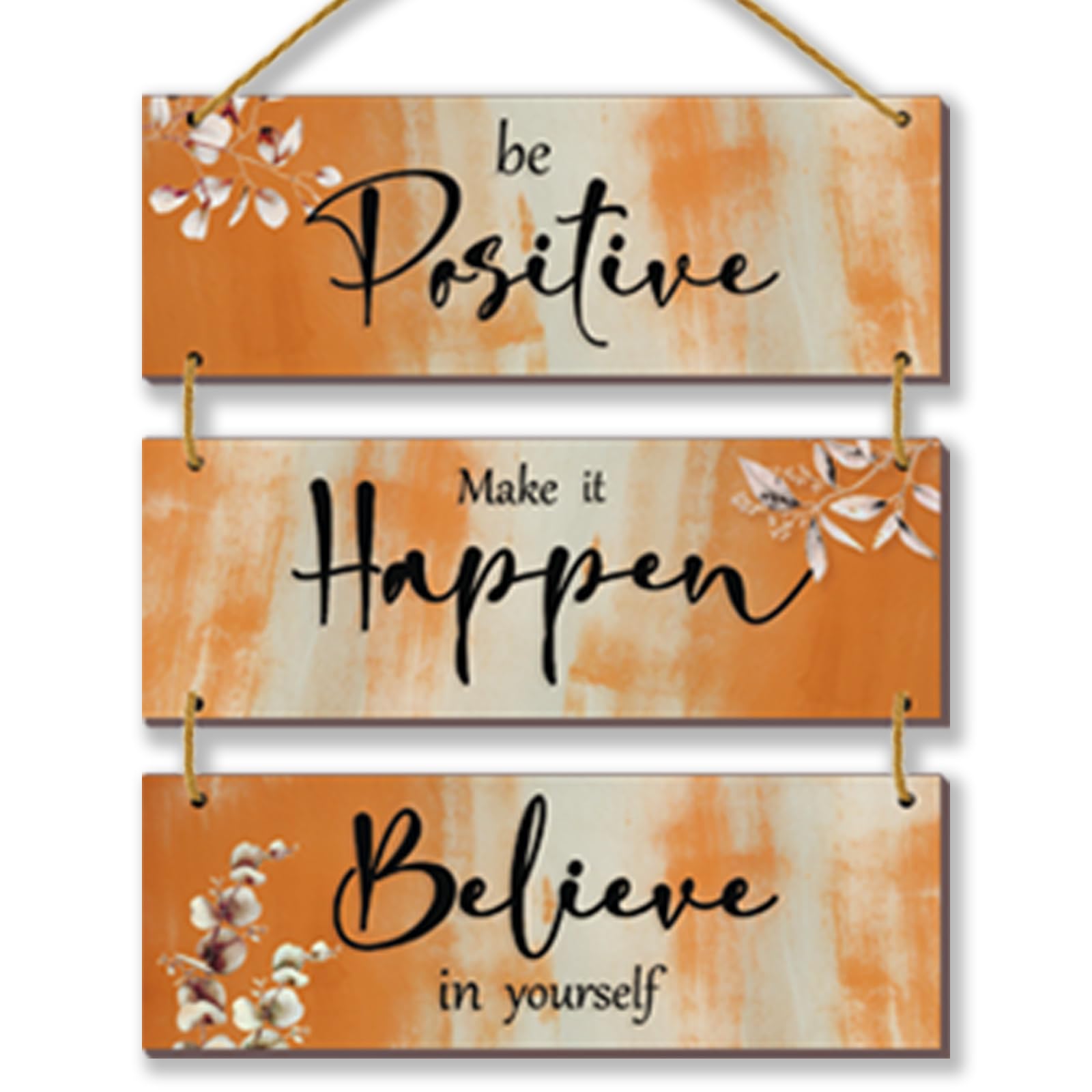 Amazon.com: FENCORDAR 3 Pieces Orange Office Wall Decor Abstract