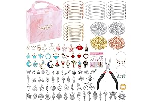 300-Piece Charm Bangle Bracelets Making Kit: Unleash Your Jewelry-Making Creativity