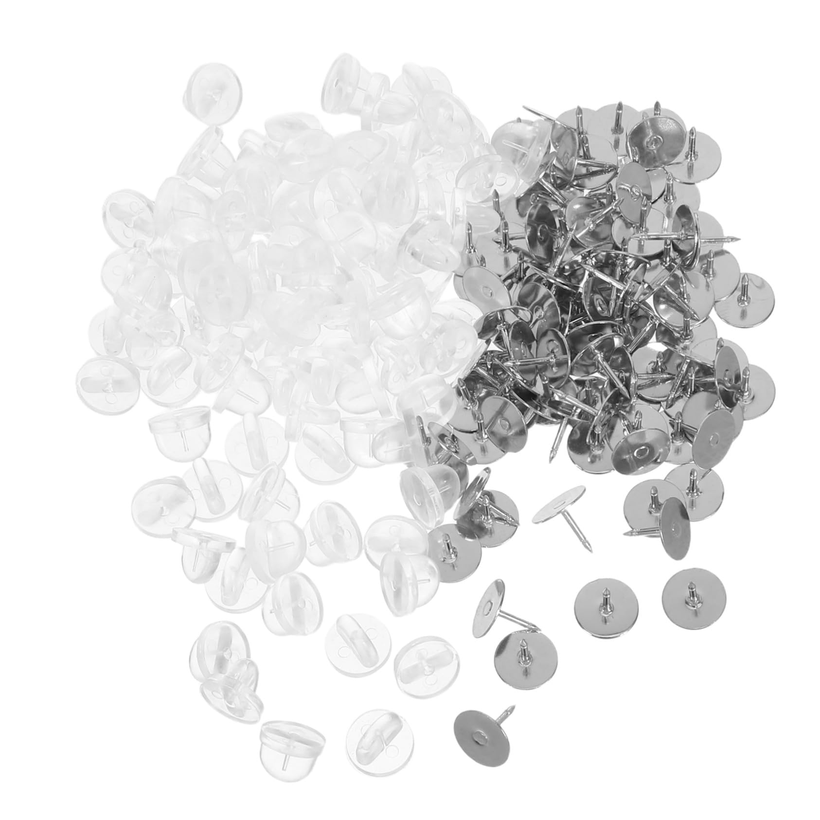 Pin backs de goma transparente para broches y pines de solapa seguros