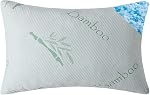Oreillers en mousse à mémoire déchiquetée HOXXME pour dormir, oreiller en mousse à mémoire de bambou refroidissante 2 pièces, taille reine, oreiller ferme en gel pour soutien du cou, oreiller de repos de qualité hôtelière (ensemble de 2 taille reine)