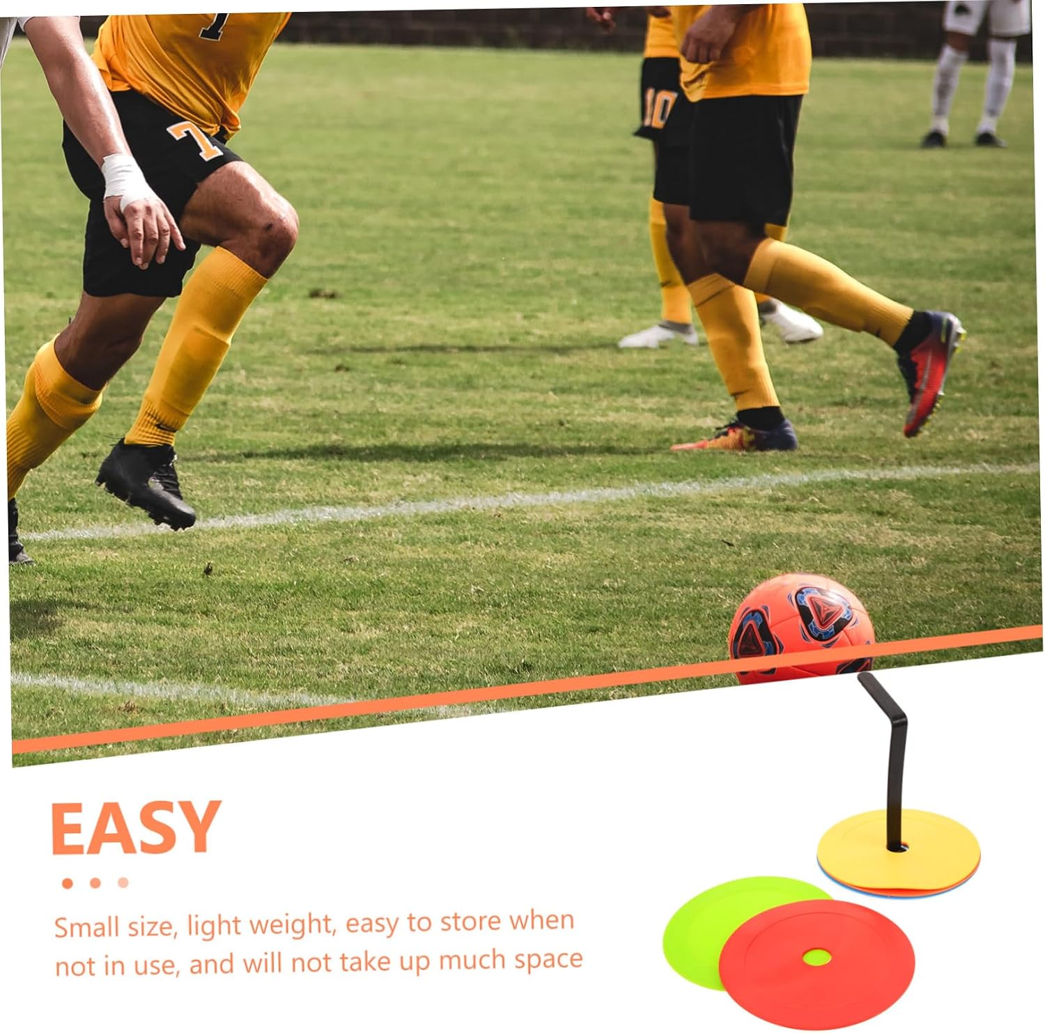 1set Soccer Training Marker Durable Pe Sign Discs for Football Basketball and Agility Drills Bright Color Design for Gym Class and Sports Activities