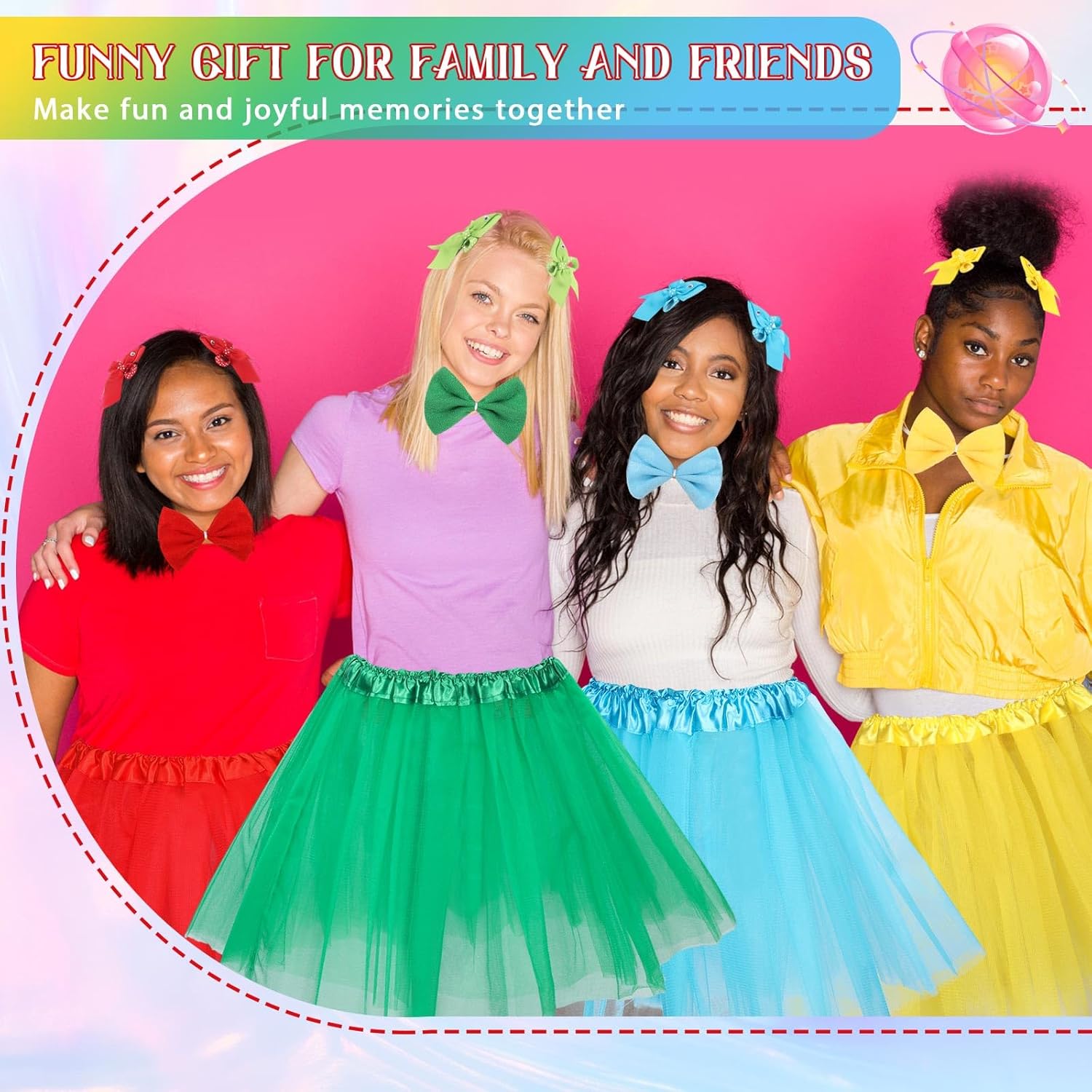 12 Pcs Halloween Sea Fish Costume Fish Goldfish Marine Headband Tutu and Bow Tie for Halloween Party Supplies Women Men Cosplay Costume - Image 5