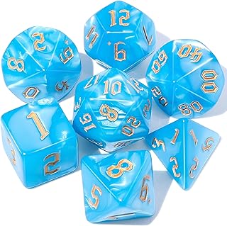 CiaraQ DND Polyhedral Dice Set with Dice Bag for Dungeons and Dragons RPG MTG Role Playing Table Games