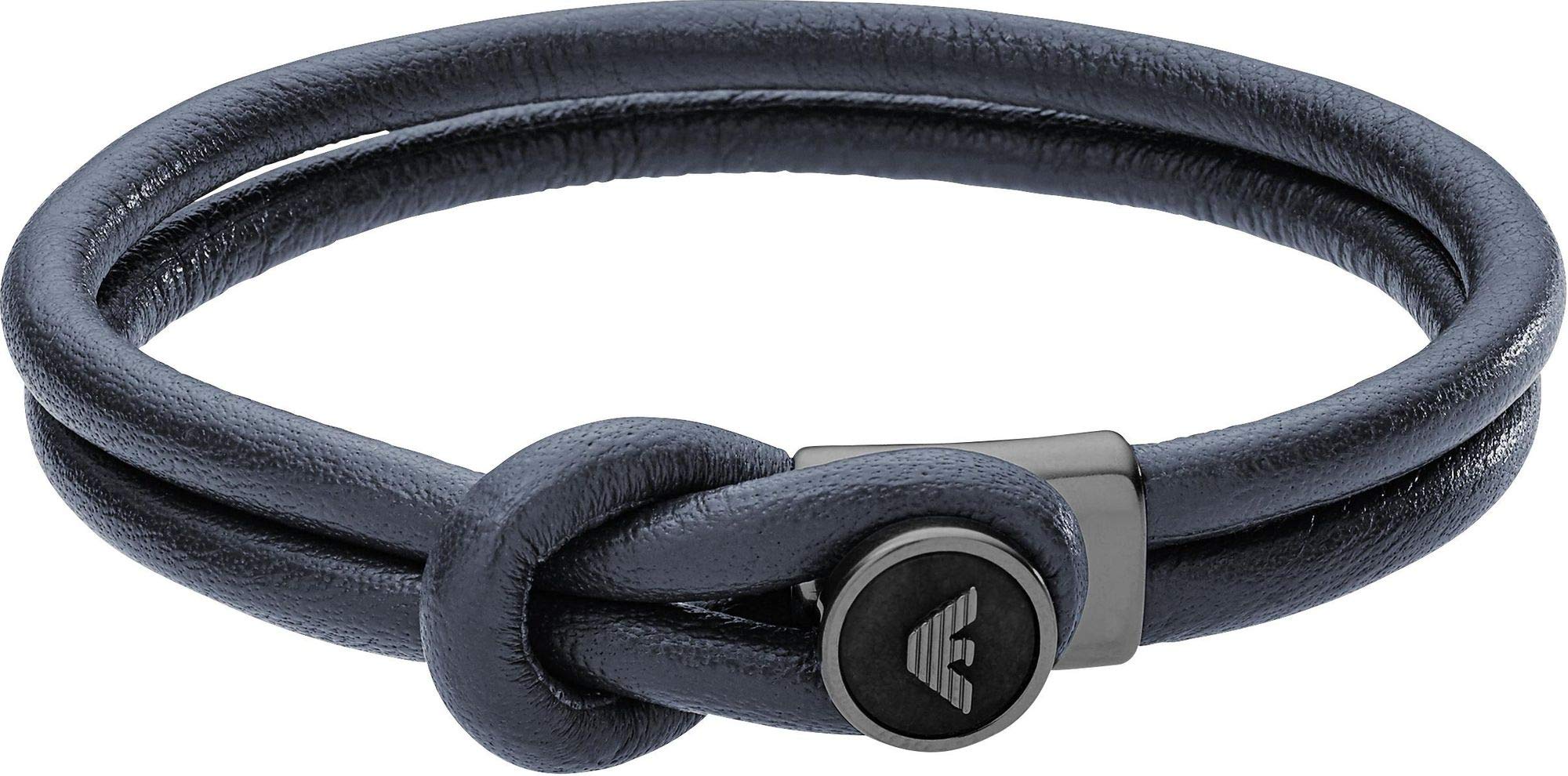 Emporio Armani Herrenarmband aus Edelstahl oder Leder mit Gliederverschluss