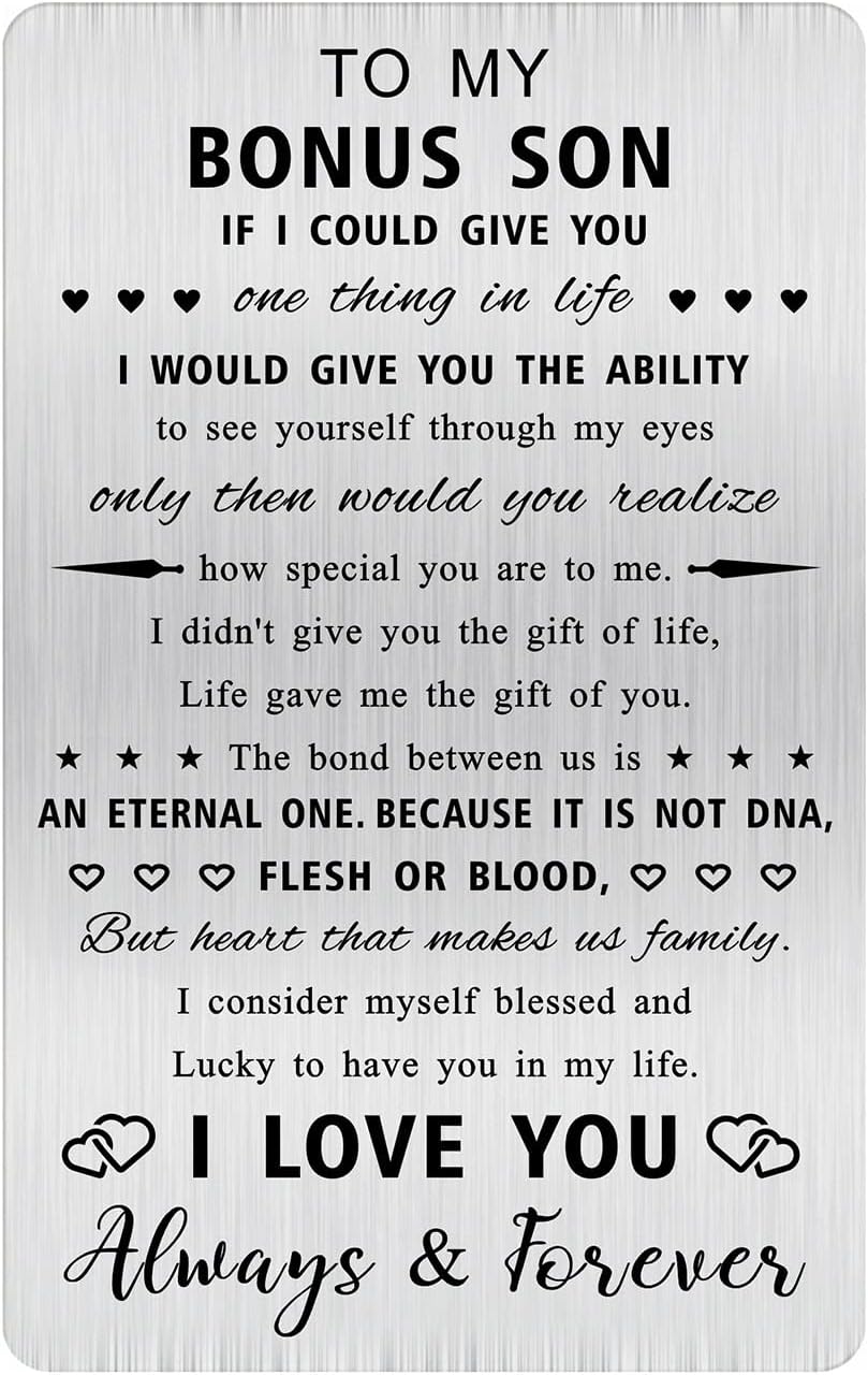 Handmade Stepmum Gifts Wooden Heart Funny Stepmum Birthday Gift Card Thank You Keepsake - View #8