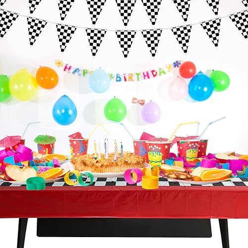 Miniatura 5 de 3 manteles de automóvil de carreras, suministros de decoración de cumpleaños con temática de automóvil, mantel de plástico para carretera, mantel