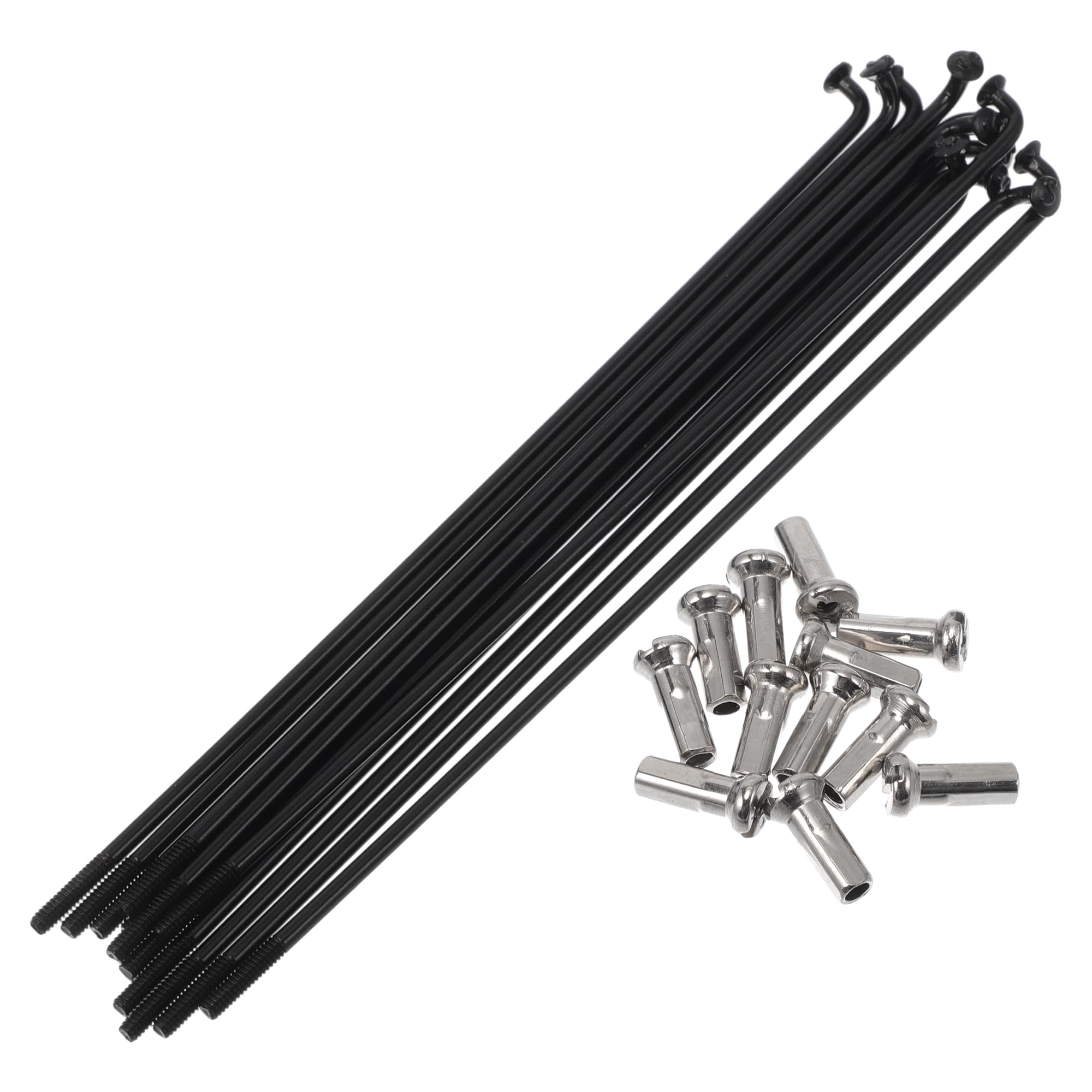 A ABSOPRO Bicycle Spokes 14G 119mm Length Bike Wheel Spokes 304 Stainless Steel Black 1 Set