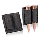 2 Round Bullet Holder for Rifles Side with Adhesive Backing Sticker，Touch Fastener for 7.62 Magazine Strips Quick Reloading, Hunting, and Shooting Accessories (Black)