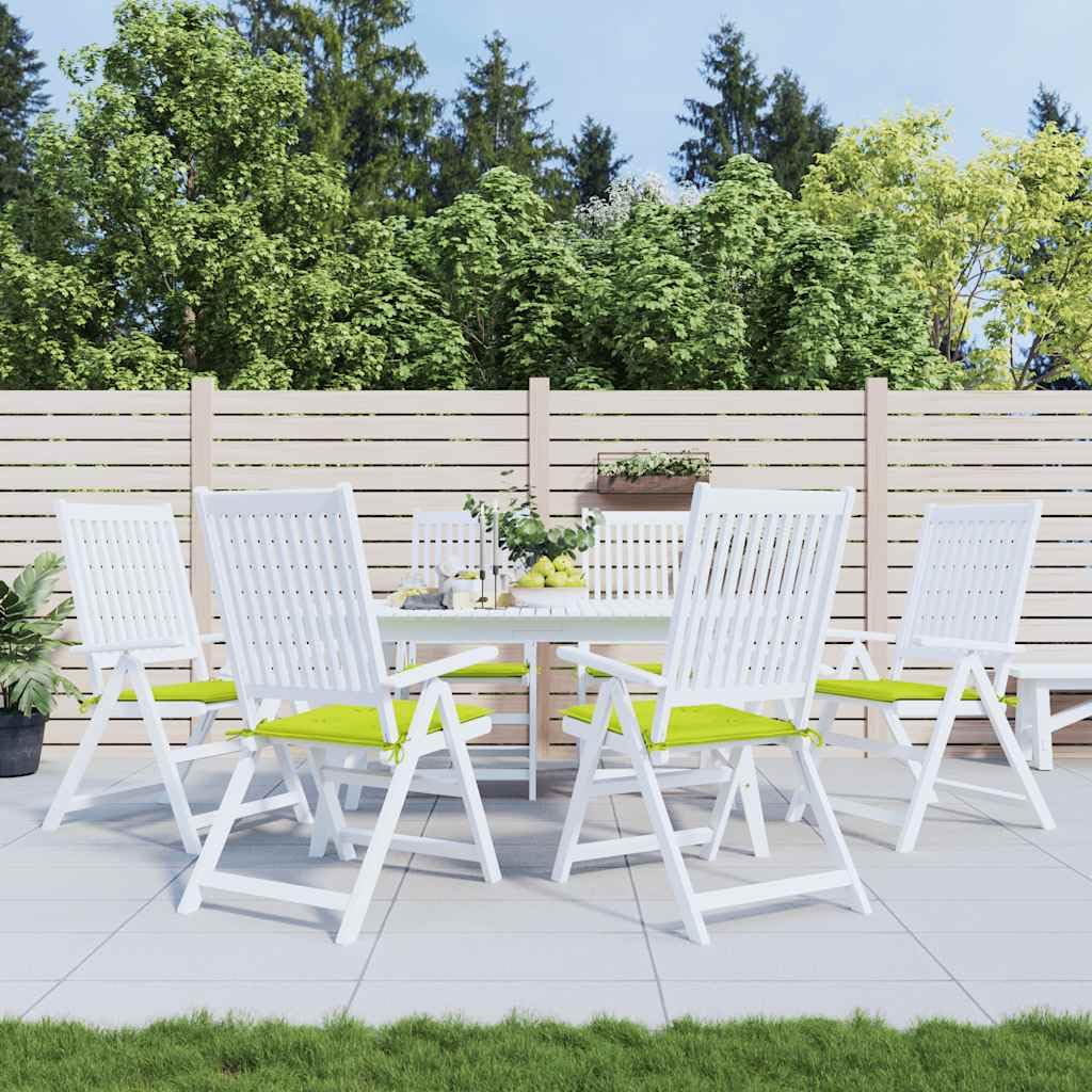 Juego de 6 cojines para silla de jardín, color verde brillante, 40 x 40 cm, tela Oxford, para exterior, interior, sofá, para jardín, balcón, salón