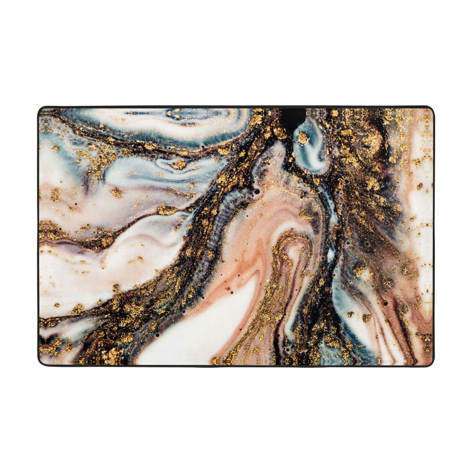 Paillasson d'intérieur cuisine et bureau tapis moderne motif marbre liquide pour la maison