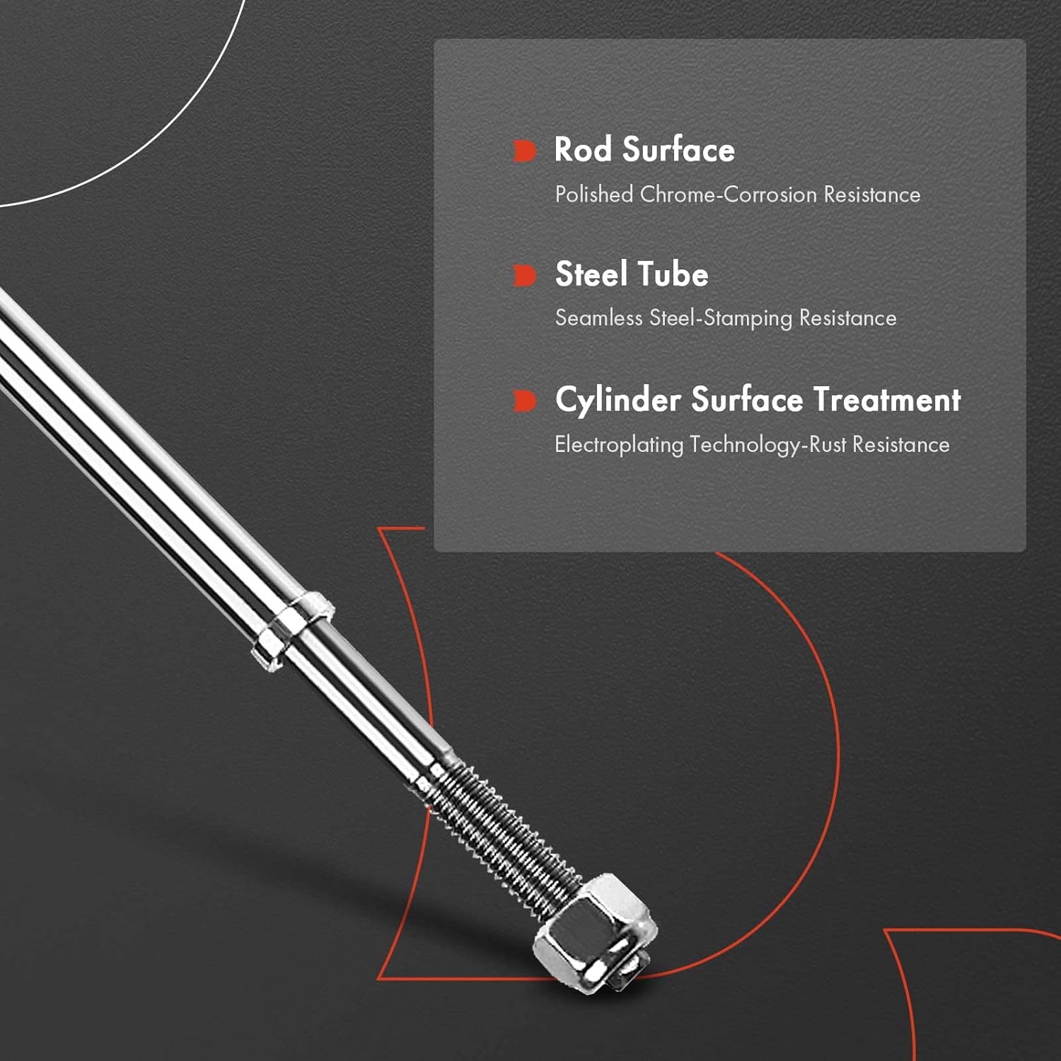 A-Premium Rear Shock Absorbers Compatible with Chevrolet Spark 2013 2014 2015, 2-PC Set