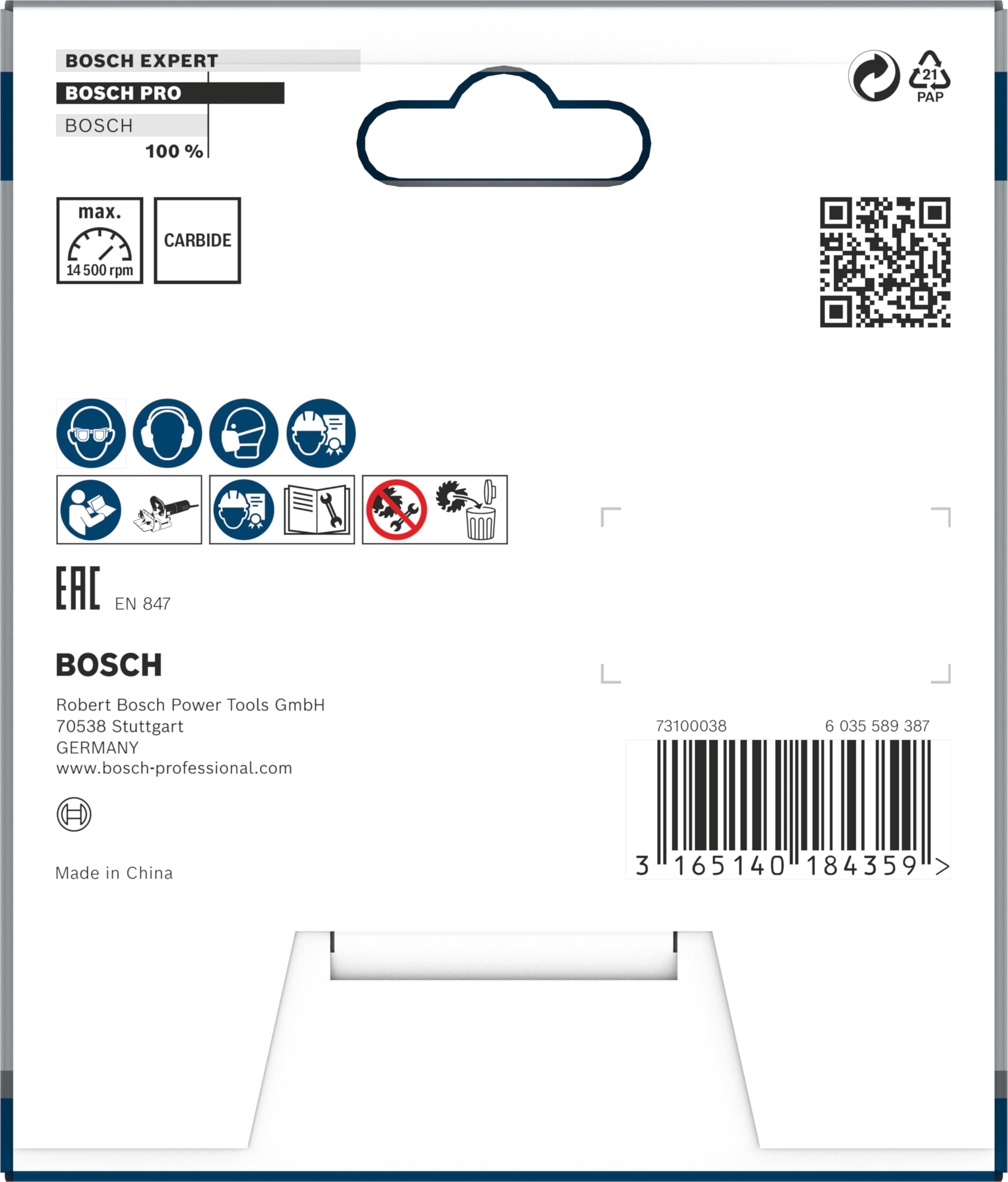 Bosch 3608641013 Fraise circulaire pour fraiseuse à lamelles GFF 22A Professional 105 mm