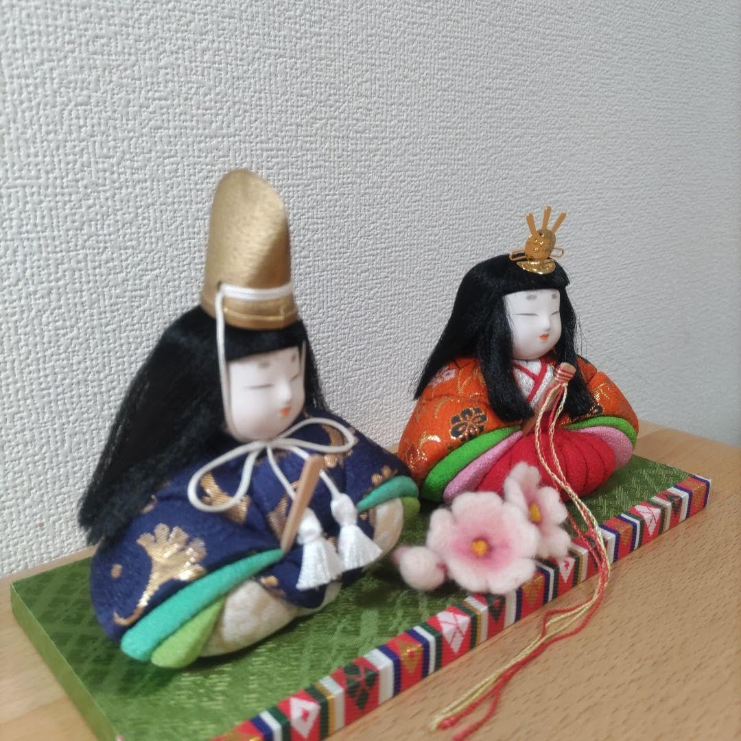木目込人形『豆親王飾り』❀雛祭り❀ 雛人形 親王飾り】縫nui /木目込み