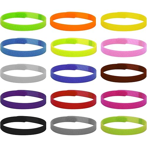 Luter 15 Colors 20x1cm Puppy Collars, Soft Adjustable Whelping Collars for Puppy ID Collars for Newborn Dog Kittens for Pet