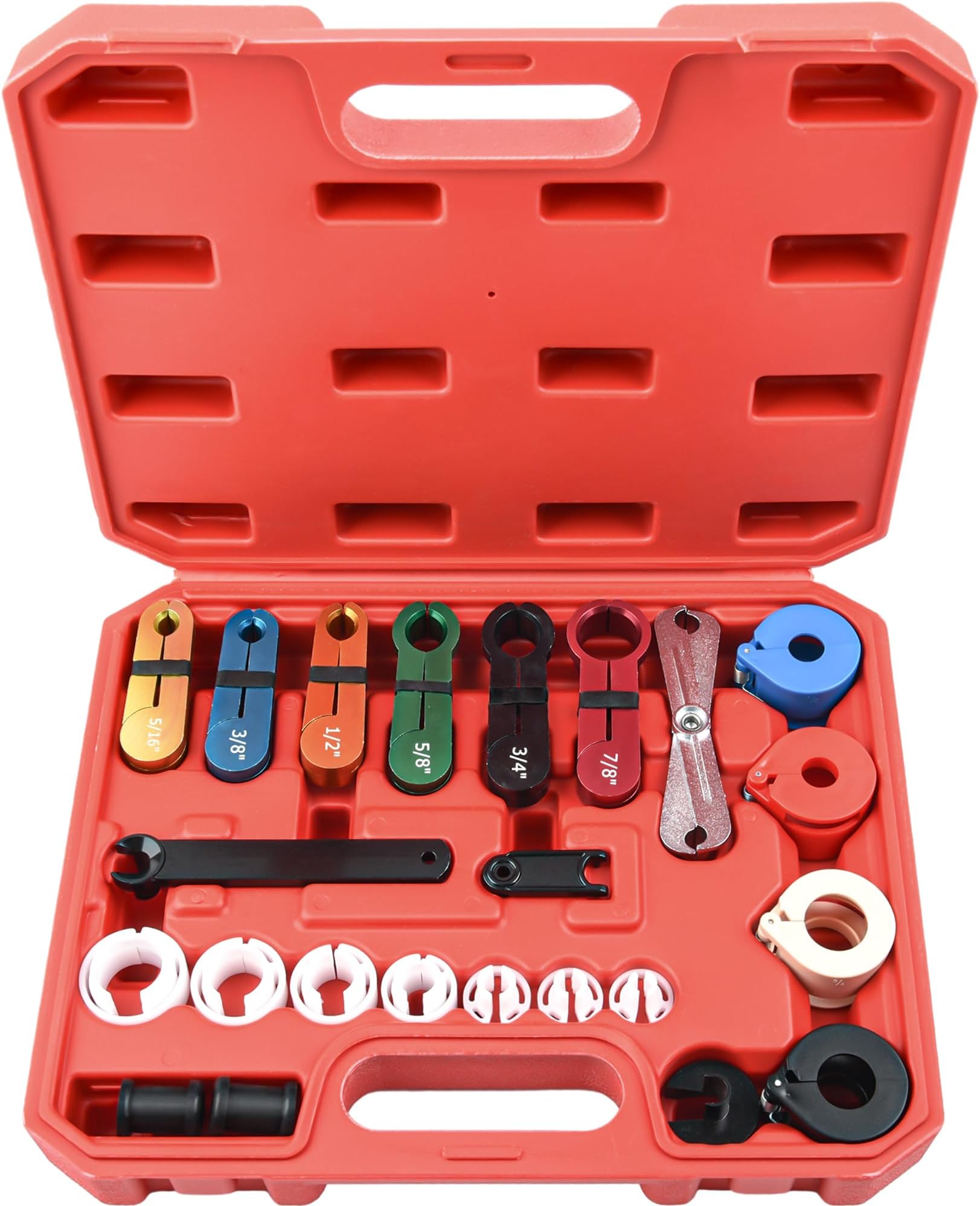 22pcs Master Quick Disconnect Tool Kit for Fuel Line Disconnection for Fuel Line Automotive Air Conditioner and Transmission Oil Cooler Line