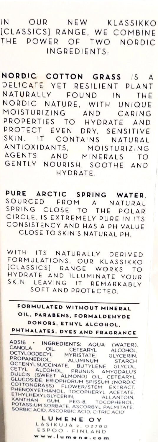 Lumene Klassikko [CLASSICS] Nurturing Eye Cream for all Skin Types 15 ml / 0.5 Fl.Oz.