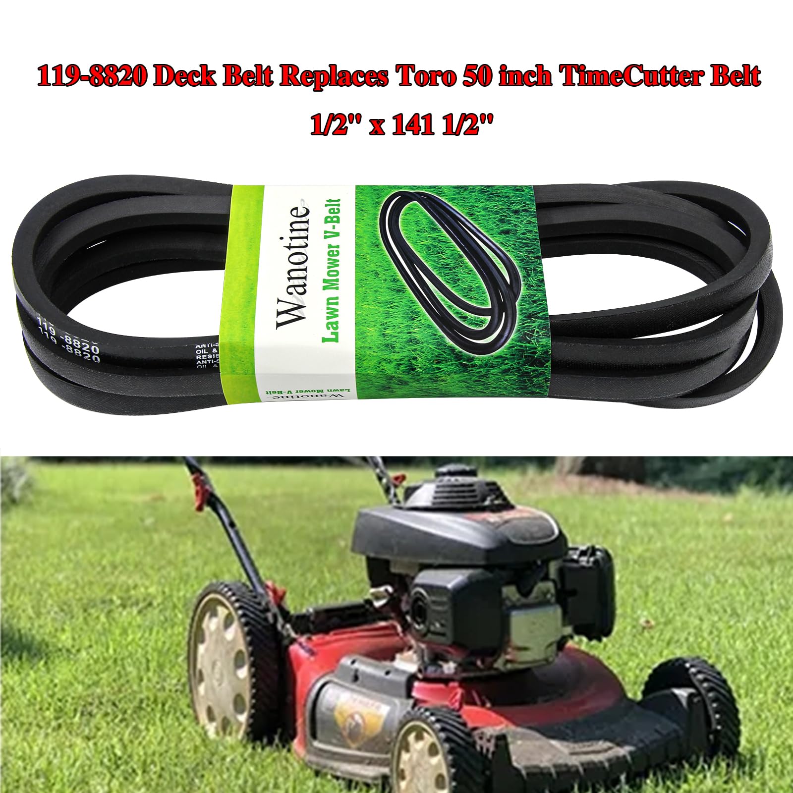 119-8820 Mower Deck Belt 1/2