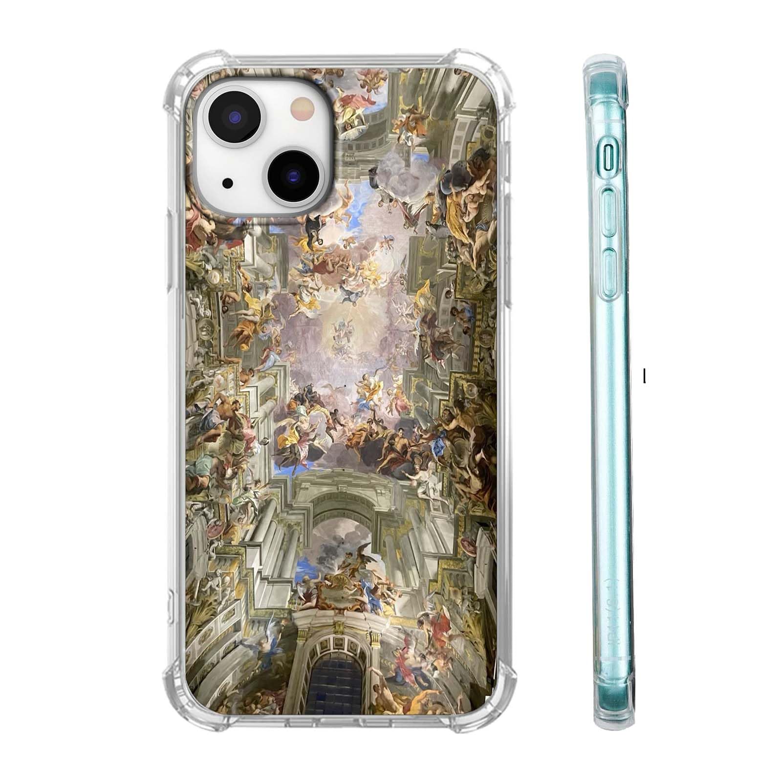 mehidpur Vintage Renaissance Case for iPhone 13,Aesthetic Classical Art Wall Painting Pattern Case,Trendy Soft TPU Bumper Case Compatible with iPhone 13