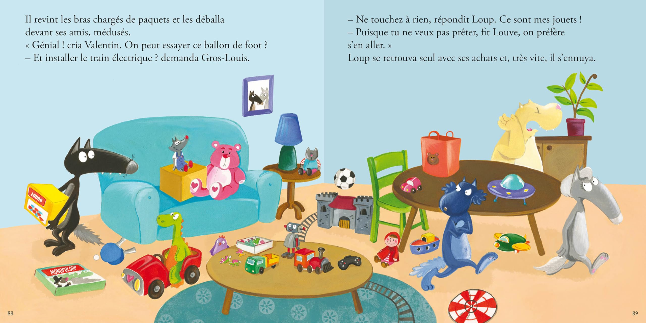 Coffret peluche - mes étonnantes histoires loup: Coffret avec 1 peluche et 1 poster