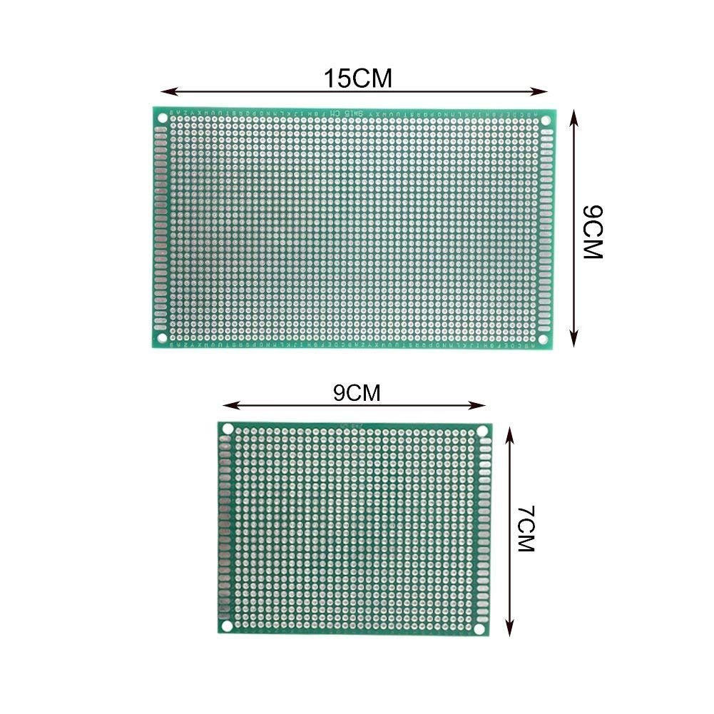 10 Schede PCB Universali 7x9 Cm - Protoscheda Doppio Lato Per Fai Da Te Elettronica