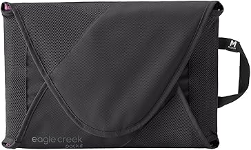 Eagle Creek Pack-It Reveal Garment Folder - Travel Garment Bag with Compression Wings to Maximize Luggage Space - Convenient Top Handle - Quick Drying Material - Black - Medium