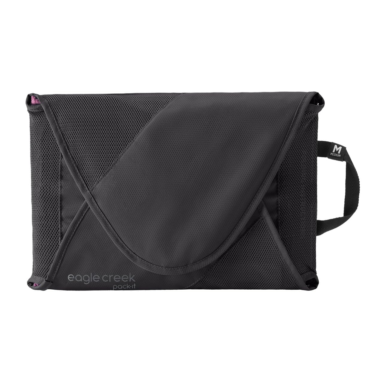 Eagle Creek Pack-It Original Garment Folder - Travel Garment Bag with Compression Wings to Maximize Luggage Space - Convenient Top Handle - Quick Drying Material - Black - Medium