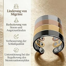 Neovolta VitalRing zum Abnehmen - Akkupressurring Damen, verbessert Schlaf, reguliert das hormonelle Gleichgewicht | natürlicher Begleiter in den Wechseljahren