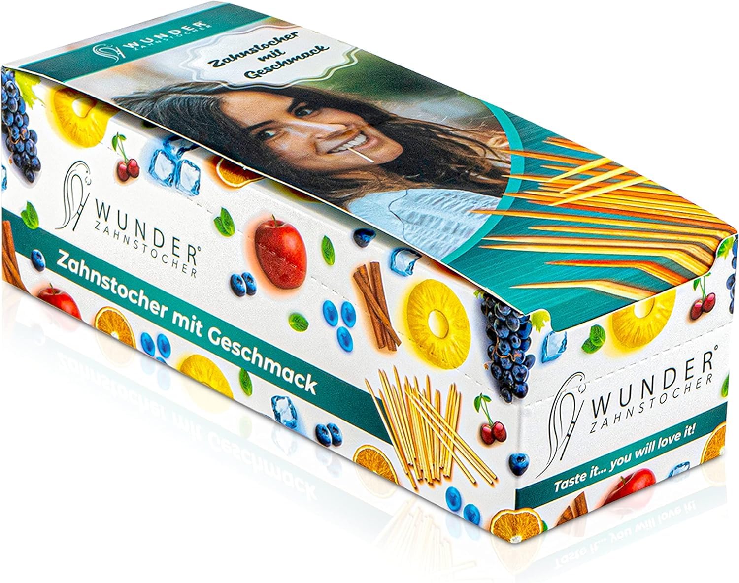 Wunder Zahnstocher Display (6er Pack) - Zahnstocher mit Geschmack