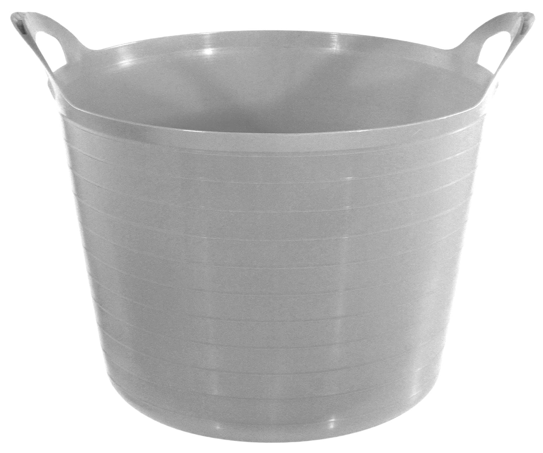27 Litre Grey Flexi Tub Versatile Multi Purpose Flexible Rubber Storage Container Bucket