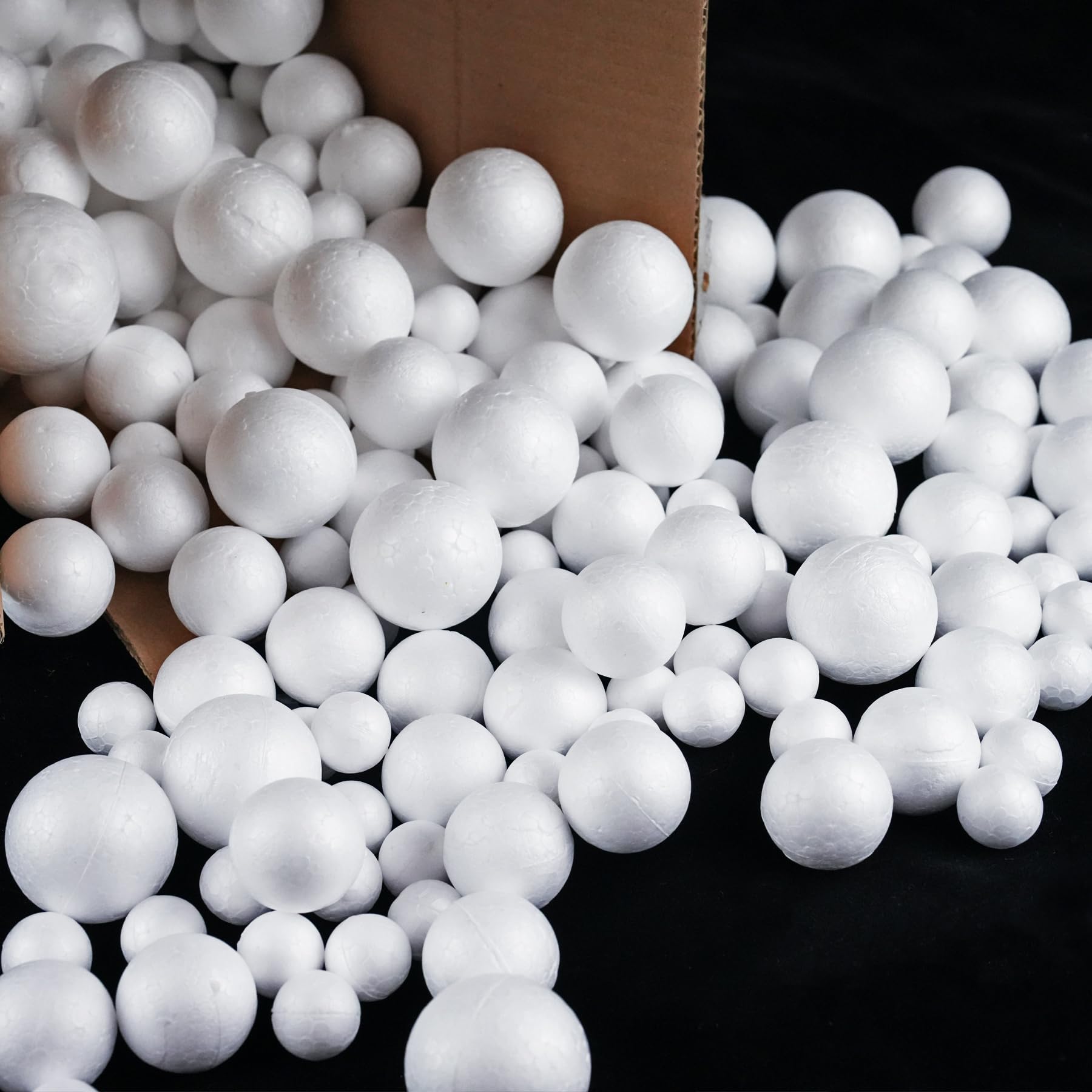 Snapklik.com : 242 Pack Craft Foam Ball, White Smooth Craft Foam ...