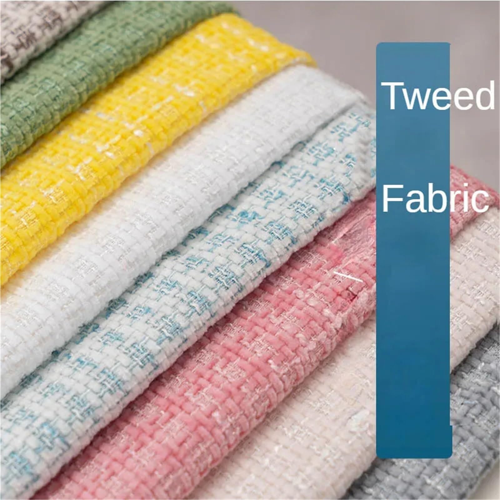 Tela de Tweed poliéster for Abrigos, Faldas, Chalecos, Costura