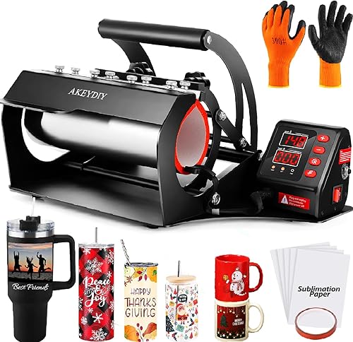 Miniatura 10 de Máquina de prensa de calor para vasos de 30 onzas, 20 onzas, 16 onzas, lata de vidrio de sublimación, prensa de vinilo de transferencia de calor con