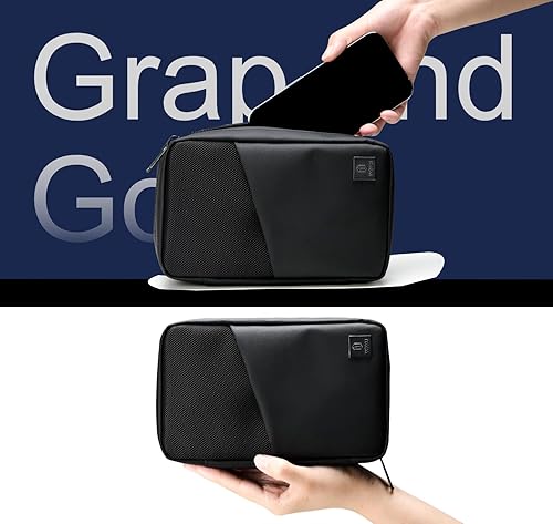 Miniatura 5 de WIWU Estuche de viaje organizador de electrónica estuche de viaje organizador de tecnología impermeable  Bolsa organizadora de cables portátil Bolsa