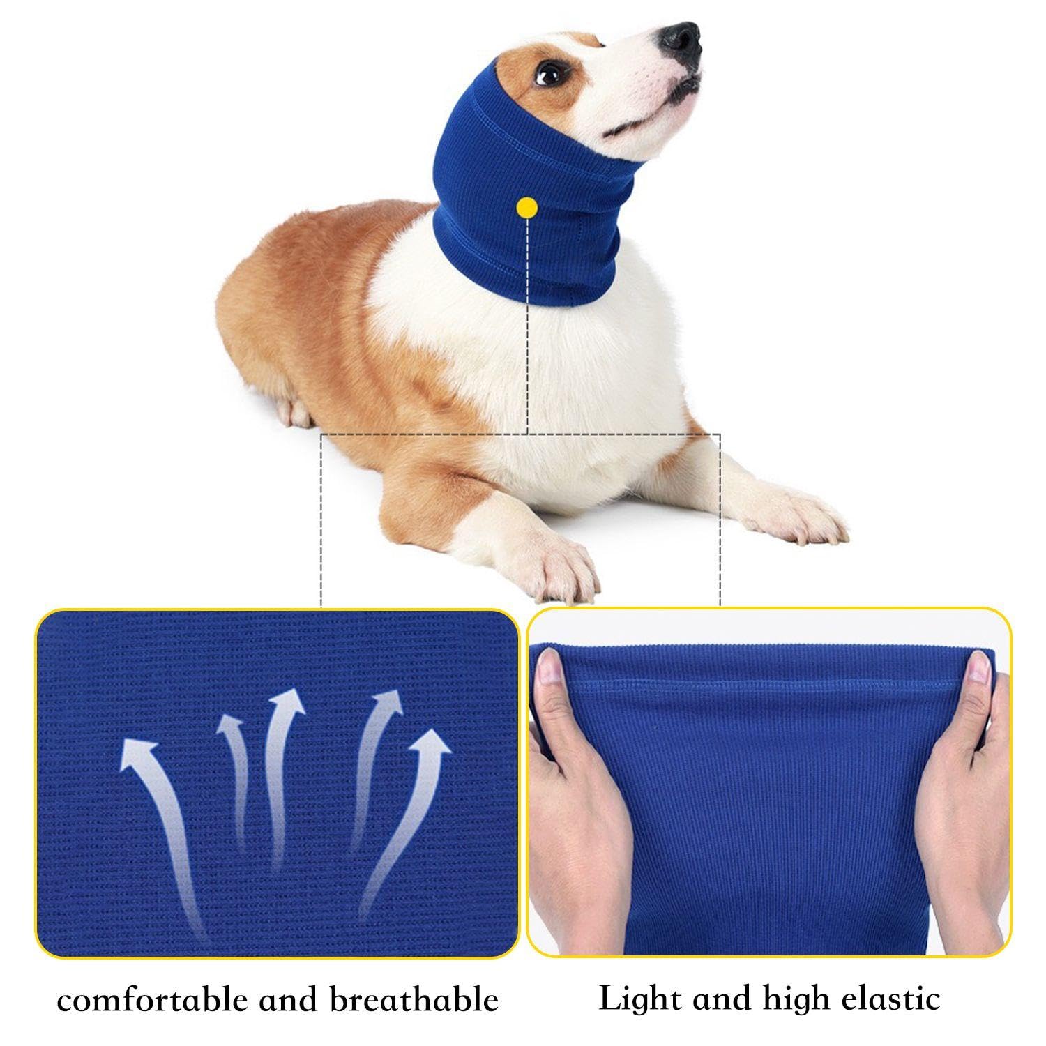 VEHYEGOI 2 Pieces Dog Soothing Hoods, Dog Ear Protectors, Dog Earmuffs Noise Protection, Dog Collar Ear Protectors - Image 3