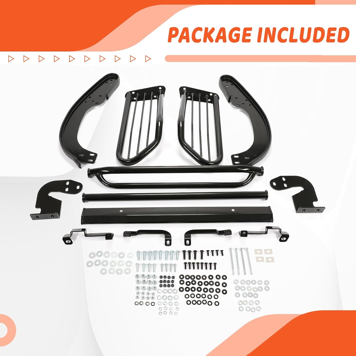 Kojem Grill Guard Compatible with 2003-2009 Toyota 4Runner Steel Front Black Light Bull Bar Bumper Grill Grille Guard Protector Brush Push Bar Powder Coated