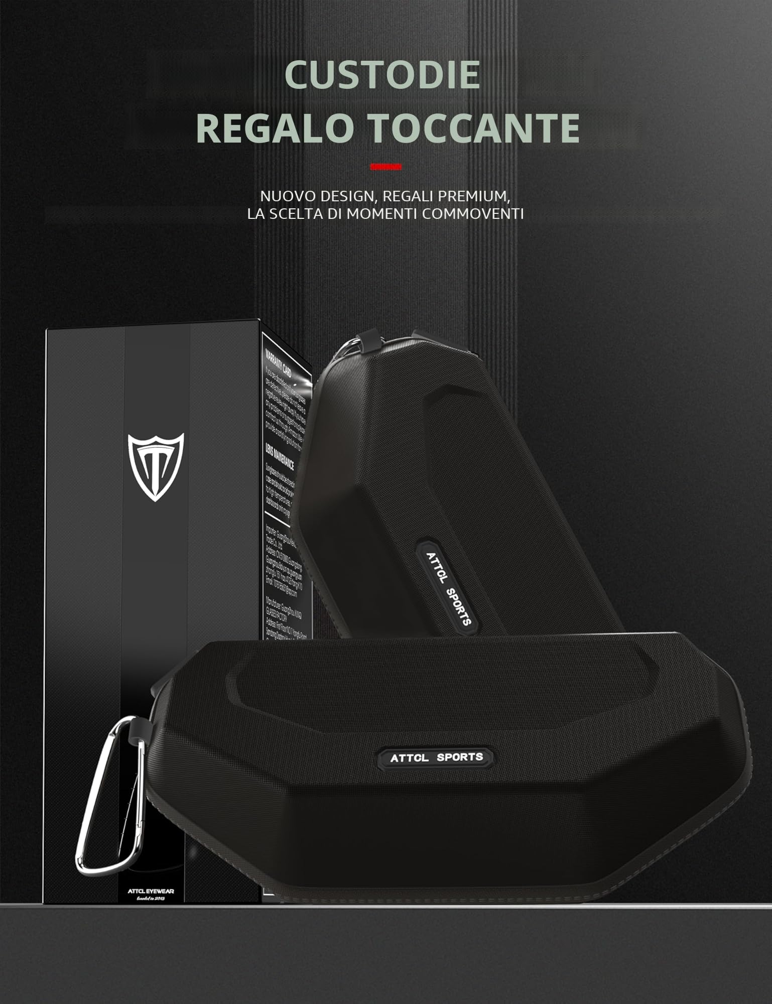 ATTCL Occhiali da sole polarizzati Wrap occhiali da sole UV occhiali sportivi TR90 montatura ultraleggera