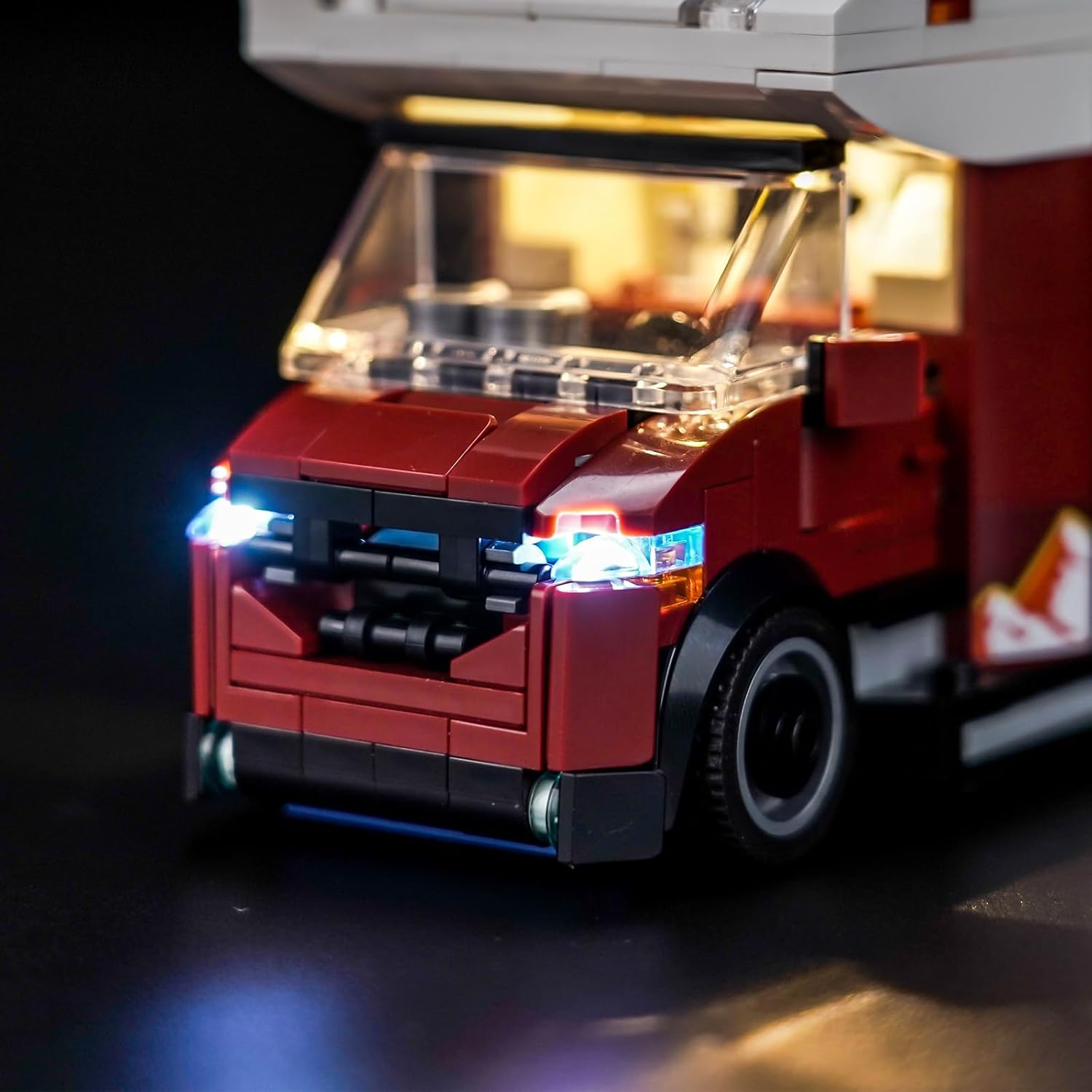 Upgraded Led Light Kit Compatible with Lego Holiday Adventure Camper Van Building Set, Lights Decoration Compatible with Lego 60454 (Model Not Included)