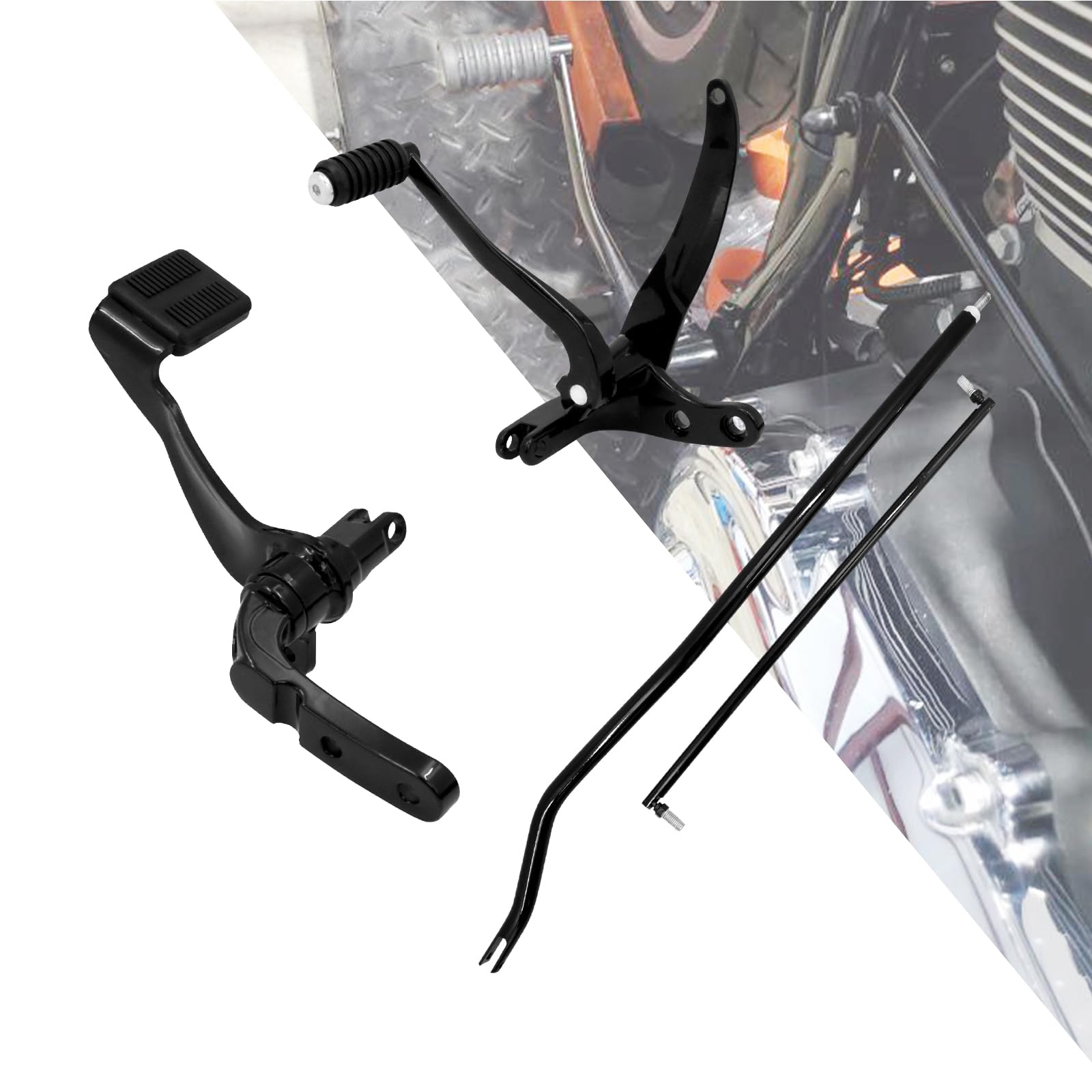 Motorrad Vorwärts Steuerungen Pegs Hebel Verbindungen Kit Set Fit für Harley Dyna Low Rider Fat Bob Street Bob Wide Glide FXDF 2006–2017