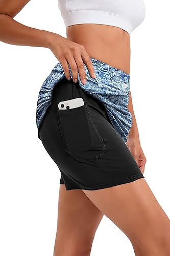 Miniatura 2 de Oyamiki - Falda pantalón deportiva para mujer, diseño ligero ideal para tenis, correr, entrenamiento, deporte y golf