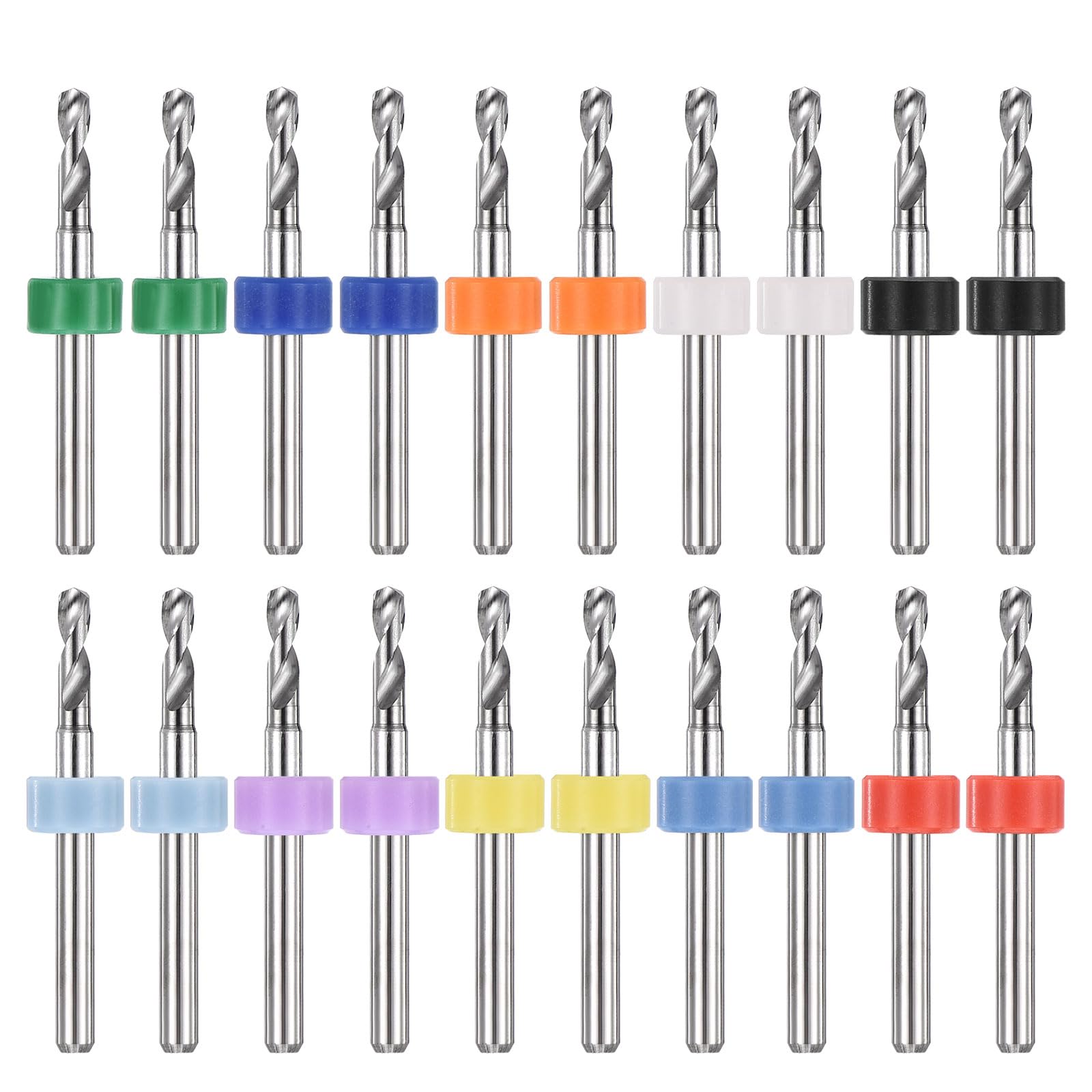 PATIKIL 20 Pack 2.75mm Micro Drill Bits 1/8" Shank Carbide Tungsten Steel 135° Mini Small Bits Print Circuit Board Drilling Tool for CNC Engraving Precision Machinery