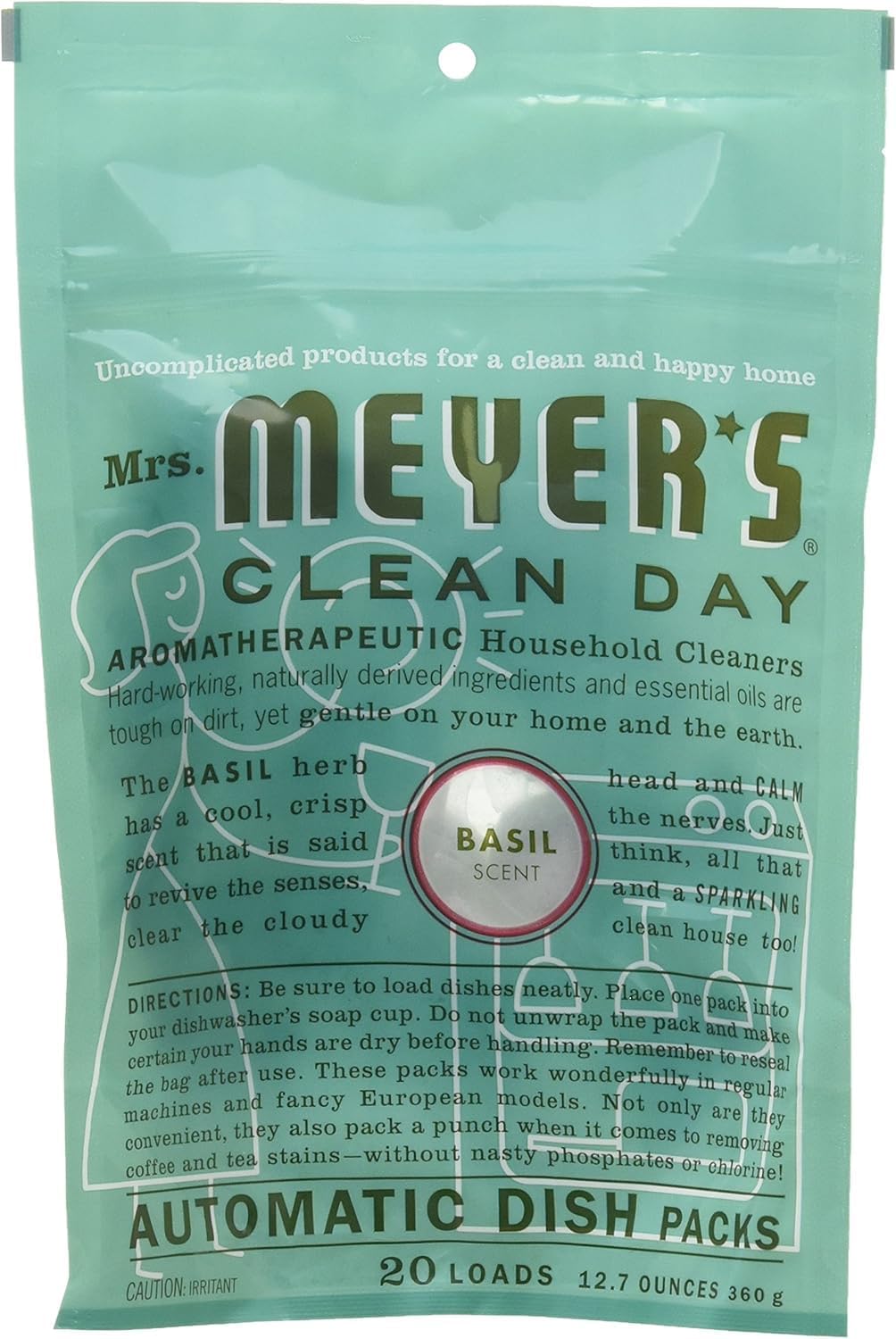 MRS. MEYER'S CLEAN DAY Dishwasher Detergent Soap Pack