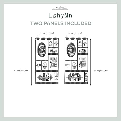 Miniatura 10 de CLXTMN246 - Cortina de fitness de 42 x 63 pulgadas, decoración del hogar, bolsas de arena de gimnasio con citas inspiradoras, patrón impreso,