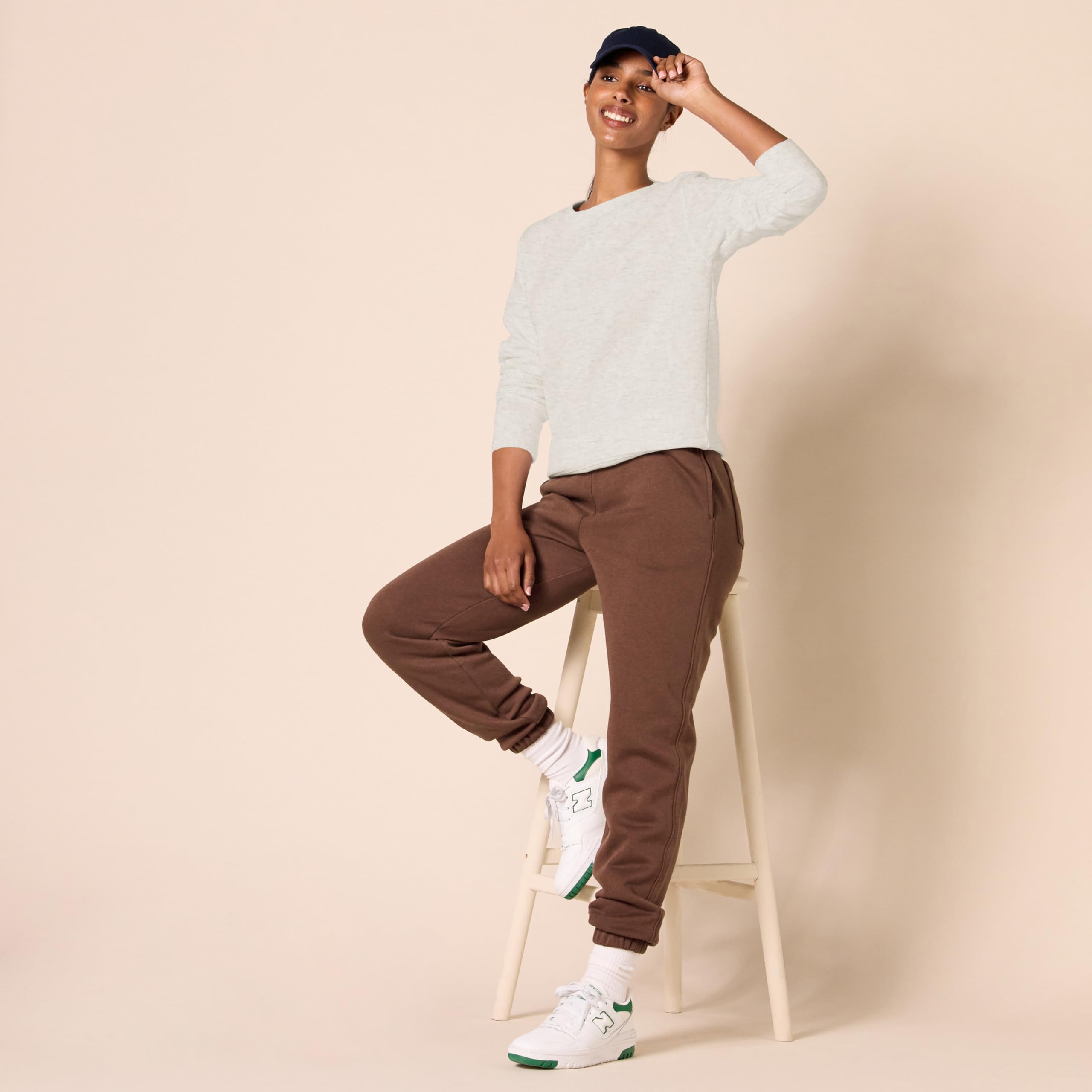 Amazon Essentials Felpa in Pile Girocollo (Disponibile in Taglie Forti) Donna