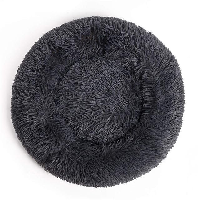 Fansu Cama Gato Suave Cama Perro Redonda, Mascotas Calentito Cojín Lavable Invierno de Felpa