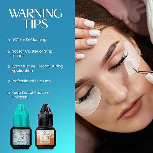 Miniatura 2 de MIDNIGHT'S WINK Pegamento para pestañas | Kit completo de supervivencia de humedad | 2 botellas (desierto y océano) | Negro | 1-2 segundos de tiempo