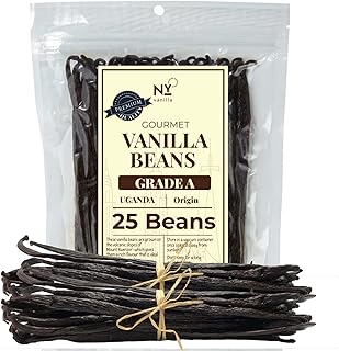 25 Whole Vanilla Beans Grade A ++ | Premium Vanilla Bean Pods for Making...