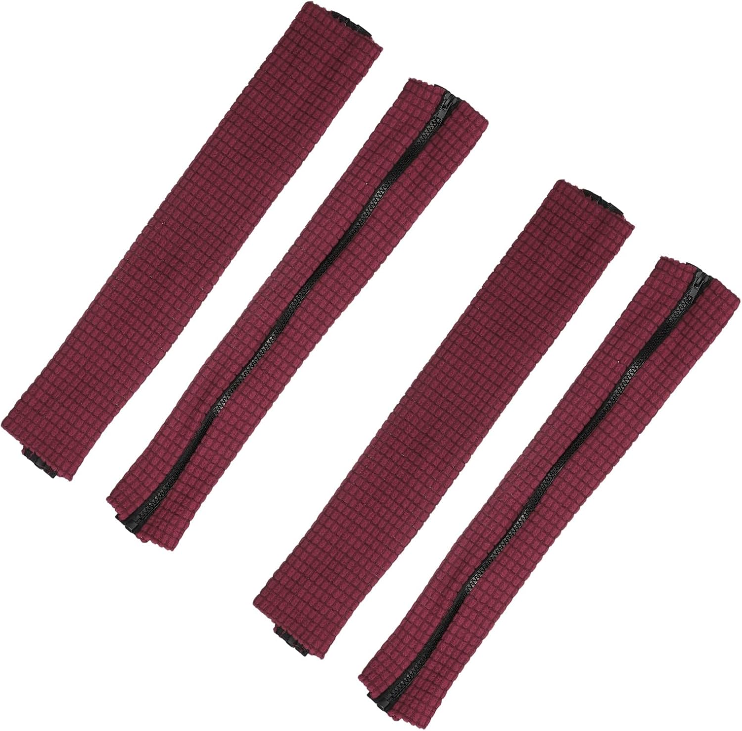 PATIKIL 22x4 in Office Chair Armrest Covers, 2 Pair Office Chair Arm Covers Long Computer Chairs Arm Rest Cover with Zipper Removable Rest Slipcover Hand Rest Protector, Burgundy