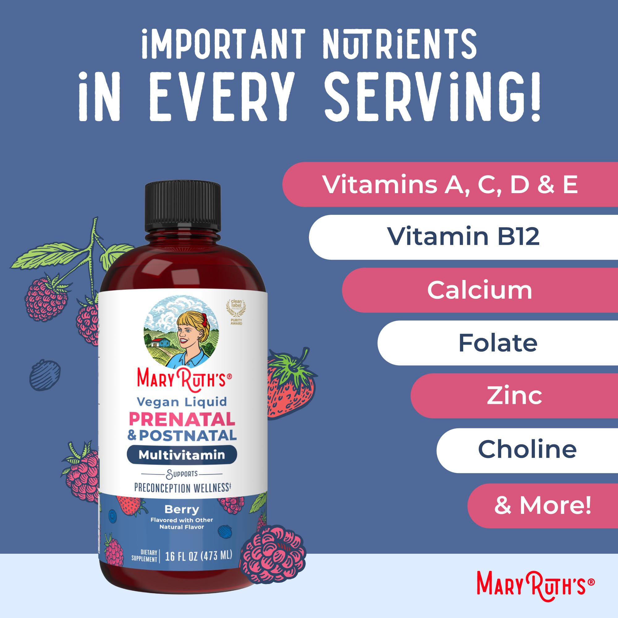 MARYRUTH'S Postnatal & Prenatal Liquid Multivitamin for Women, 16 oz, Vegan — Amazon image 7