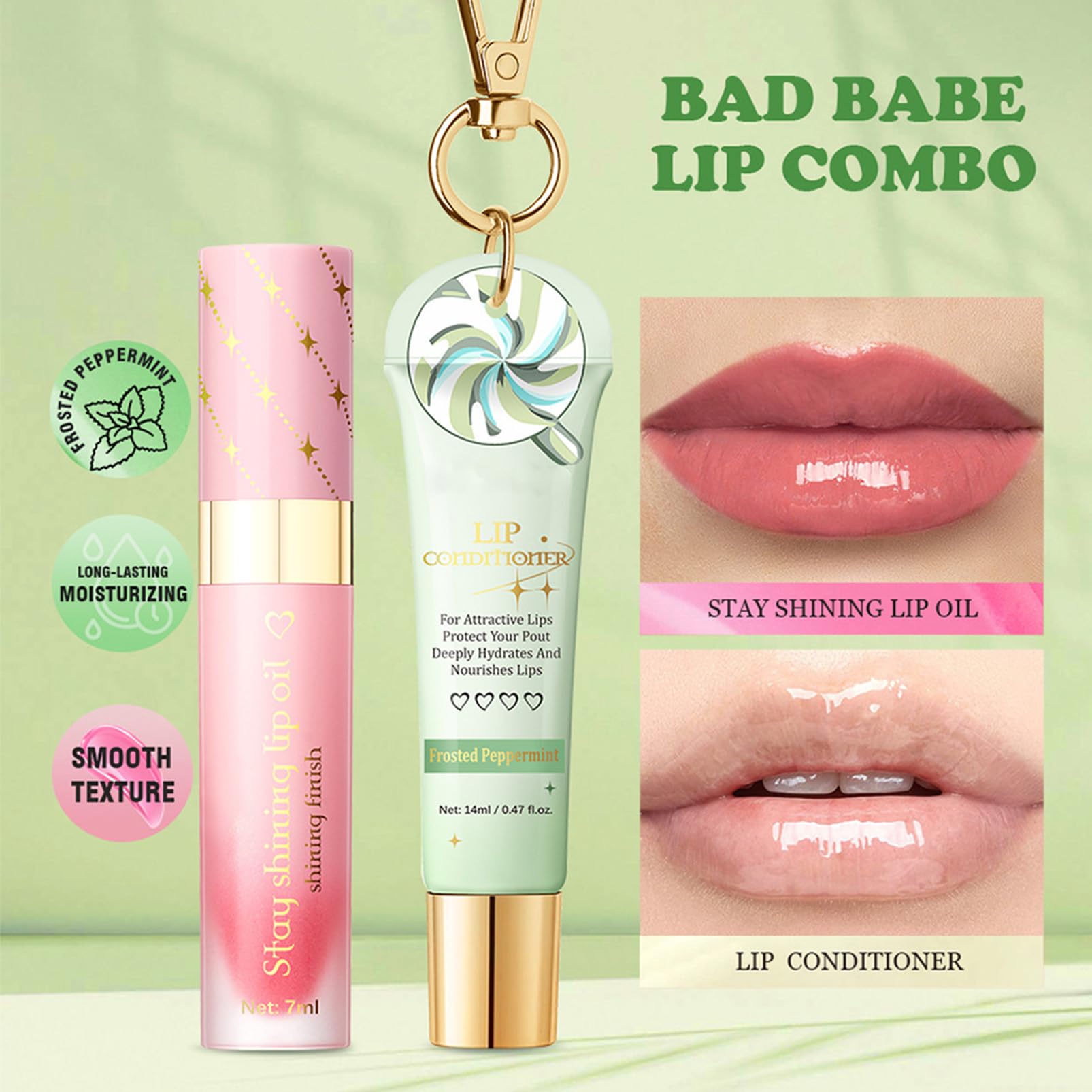 Lip Conditioner & Lip Oil Set, Moisturizing Lip Conditioner & Lip Care Set - Image 2