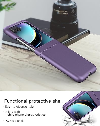 Miniatura 3 de DDJ Funda para Motorola Razr 2023, con protector de pantalla interno de TPU suave, 1 pieza, funda delgada de policarbonato duro compatible con Moto